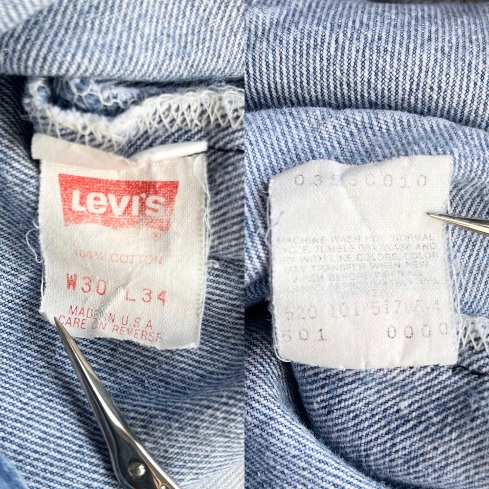 RARE tiny vintage Levi’s 501 stonewashed jeans 26 - Picture 5 of 17